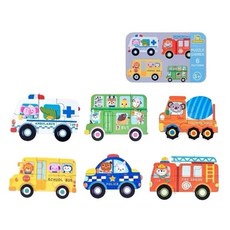 chuogu 交通工具拼圖玩具 兒童木質拼圖 寶寶啟蒙益智玩具, 1個, 6片