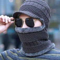 MOA 라이딩 방한모자 넥워머 털모자 머리띠 그레이, 없음