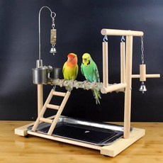 花椒木鸚鵡站架鳥窩鳥架子鞦韆啃咬玩具, 1個, 花椒木A款
