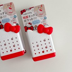 일본정품 헬로키티 흡착식 키친 포켓 수저꽂이, 1개