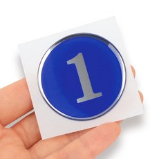 에폭시 원형 번호판 블루 48mm 1P 1~50 숫자표지판 yes+9759NS, 1