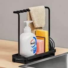 Shinheung Class 廚房菜瓜布架 簡約現代, 黑色, 1個