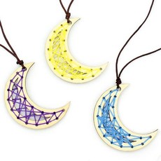 [나무공작]스트링 목걸이 만들기 (10인용)-달, 바늘추가 ( 바늘추가 / + 3000원)