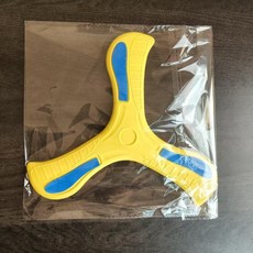 泡棉迴力鏢 三葉兒童回旋鏢 露營戶外玩具, 黃色, 1個