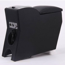 정리함 대형 콘솔 정리 중앙 콘솔용 팔걸이 수납함, 기본 차종, 소형 블랙 USB 포함