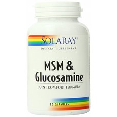 Solaray MSM&葡萄糖胺補充膠囊, 1個, 90 件