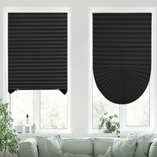 메가디자인 붙이는 블라인드 240cm 일반형 블랙 무타공 창문 블라인드