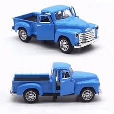 시보레 빈티지 트럭 블루 자동차 모형 피규어, 1개