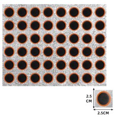 《台灣現貨》自行車免膠水補胎片組：快速補胎套裝，行車必備, 1個, 48片2.5cm小圓補胎片