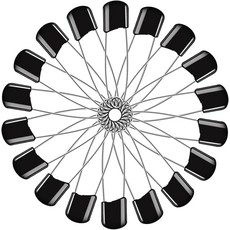 기저귀 핀 50개 안전 잠금 장치가 있는 플라스틱 머리 핀블랙