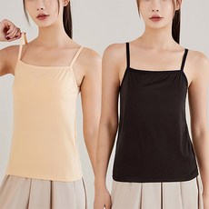 [2장세트] 겨울 여성 발열 기모 끈나시 2컬러