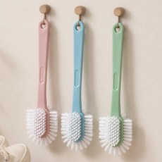 루메이크 양면 라운드 운동화솔 신발 세척솔, 1세트, 핑크+블루+그린