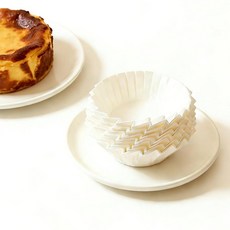 QNZLIGHT 일회용 바스크 케이크 종이 100개 베이킹용 유산지 라이너 치즈케이크 머핀 에어 프라이어용 일회용 케이크 포장지(20.3cm(8인치))