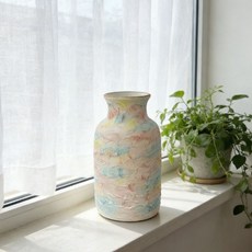妃雪森 莫奈奶油冰淇淋花瓶，景德鎮陶瓷擺件，法式家居裝飾, 冰淇淋花瓶2號（經典款）
