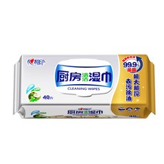 《小日子家居館》廚房去油濕紙巾 清潔除重油污油煙, 1個, 1包