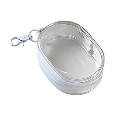 透明收納包 附掛繩, 白色 10*7*4cm, 1個