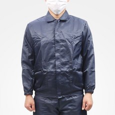 MK 제전방진복 상의 Y카라 정전기방지 크린룸 제전복 무진복, 네이비, 상의Y_4XL(115), 1개