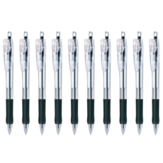 제브라 타프리클립볼펜 0.5mm, 블랙, 10개