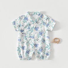 HYLSS 連體衣寶寶夏款爬服短袖竹纖維哈衣兒童夏季空調服新生兒