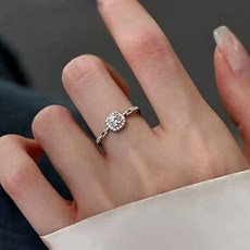 FANSYLI 다이아반지 1캐럿 14k 도금 플래팅 스퀘어 큐빅 모이사나이트 랩다이아 반지 실버반지 웨딩링 프로포즈반지 0417JLL048