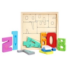 유아 수세기놀이 두툼한 숫자 퍼즐블록 아기원목퍼즐 유아교구장난감 유아퍼즐 123, 1개