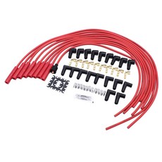 4041r 스파크 플러그 와이어 세트 8mm 슈퍼 스톡 구리 나선형 코어 범용 와이어 세트 빨간색