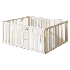 超高75cm 多功能圍欄 安全圍欄 寵物圍欄 柵欄 圍籬 置物架 寵物柵欄 狗窩 現貨, 白色, 1個