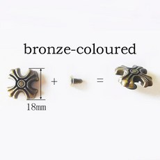프린 가죽 공예 의류 신발 실버 버클 구멍 액세서리용 금속 크로스 스크류 리벳 18mm 10