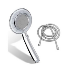 리빙이프 3기능 마사지샤워기 헤드 + 샤워줄 2m 세트, 1개