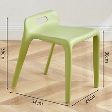 스툴 플라스틱 업소용 데이체어 카페 보조 야외용 낮은, 연 녹색 작은 초두꺼운 안정적