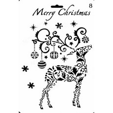 ST-B50-0090 型染版(Stencil) - 蝶古巴特DIY簍空模板，精美蝴蝶圖案，塗鴉繪畫模版, 1個, B50-0090