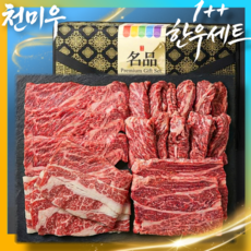 천미우 한우선물세트 1++ 구이용 최상급 800G 모든부위 구이 특수부위 설 선물세트 감사카드 증정, 1세트