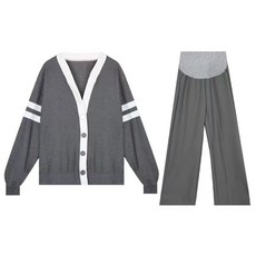 루즈핏 임산부상하복세트 임부복 가디건 빅사이즈 트레이닝복 투피스