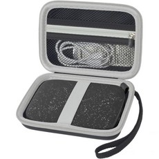 HP Sprocket Portable 2x3Select 2.3x3.42nd Edition 프린터와 호환되는 케이스 Zink 포토 용지 USB 케이블 및 기타 액세서리를 넣을, black