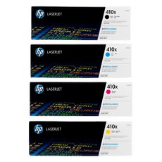 HP 410X 四色 原廠碳粉匣 (CF410X CF411X CF412X CF413X) 贈100元7-11禮券, 1套, 黑+藍+黃+紅