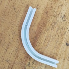 90° 軌道轉角器 U型/L型 隱形超薄 粘貼式 免打孔, 1個, L型頂裝轉角器頂裝轉角器*1