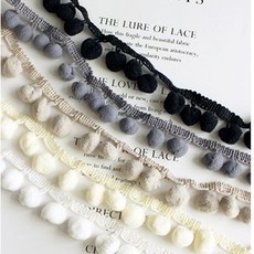 (천마마-폼폼레이스) 모노톤솜방울 5종, 챠콜, 1개