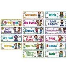 促銷 雙語幼兒園Morning Greeting社交打招呼方式兒童敎師互動課堂敎具 番茄書屋, 卡片