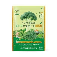 깨끗함을 이루는 미도리의 서포트 PRO 술포라팬 GABA 고배합 보조제 230가지 영양소 함유 브로콜리 새싹 케일종자 모링가 보리 새잎 심황 90알 30일분 국내 제조