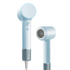VoltMate 고속 헤어 드라이어 1600w BLDC 모터 음이온 마카롱 +자기흡입송풍구, 블루, 1개