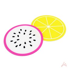 꼬지몰 알록달록 테이블컵받침, 레몬