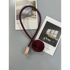 베스트셀러 모던 심플 원형커튼 마그네틱 스트랩 커튼 액세서리, 자줏빛 빨강, 1개