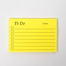 약50매 10x7 가로 접착식 투두리스트 해야 할일 접착 메모 일정체크 체크리스트 스케쥴, 1개, 1개, 기본