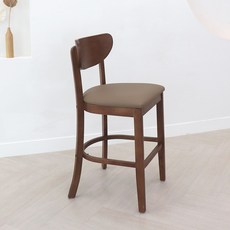 [파스텔우드] 비시바 원목바의자 아일랜드식탁의자 바체어 홈바의자, 브라운