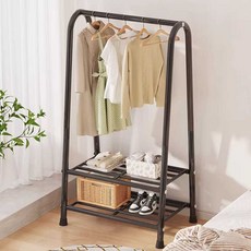 이동식 드레스룸가구 철제 수납 행거 선반 조립식 철재, 대형 100cm 싱글망 측면고리