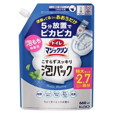 日本花王 免刷洗馬桶清潔消臭泡沫噴霧 補充包 薄荷香 660ml, 1個