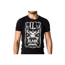 Liquid Blue 남성용 슬래시 보틀 오브 슬래시 티셔츠 블랙.