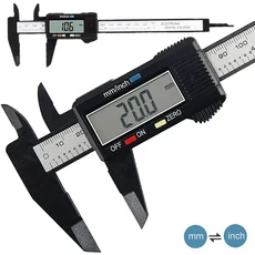 150mm 100mm 전자 디지털 캘리퍼스 탄소 섬유 다이얼 버니어 게이지 미터 자 측정 도구 100mm, 1세트