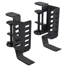 데스크 사이드 수직 노트북 스탠드 드릴 없음 데스크탑 마운트 행잉 거치대 책상 위 클램프 화이트, 01 Black, 1개