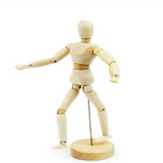 신라Pick 구체관절 목각인형 나무관절인형, 11cm
